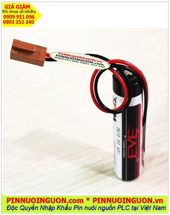 EVE ER14505 (Zắc JEA2.54-2P), Pin nuôi nguồn PLC EVE ER14505 lithium 3.6V AA 2700mAh chính hãng